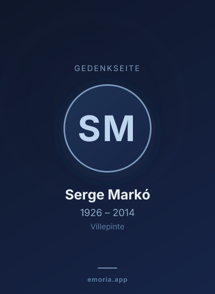 Gedenkportrait von Serge Markó