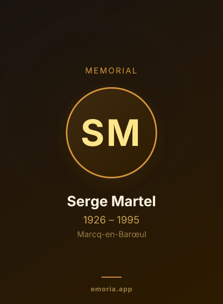 Memorial portrait of Serge Martel