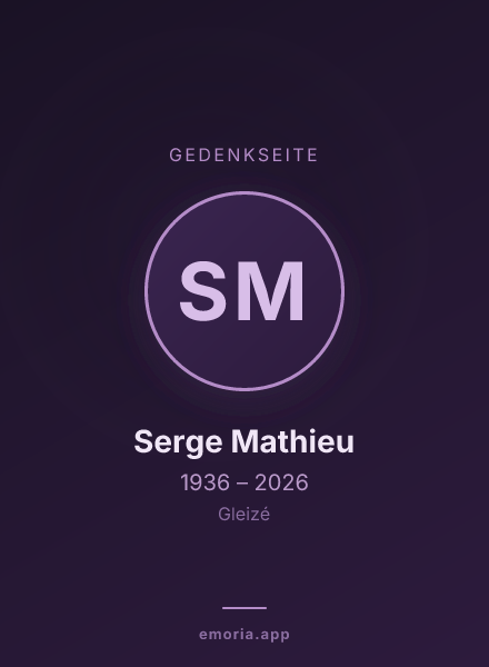 Gedenkportrait von Serge Mathieu