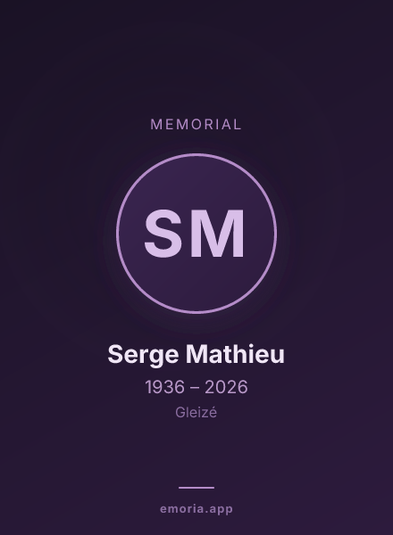 Memorial portrait of Serge Mathieu