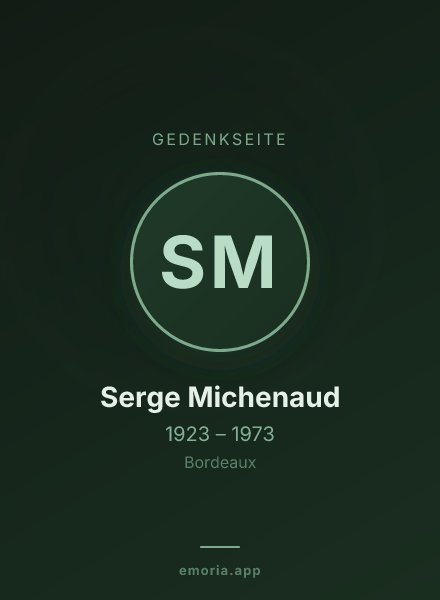 Gedenkportrait von Serge Michenaud