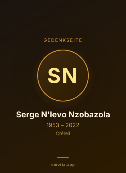 Gedenkportrait von Serge N'levo Nzobazola