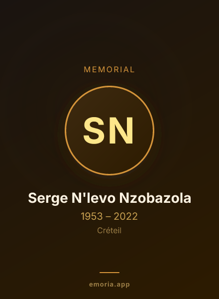 Memorial portrait of Serge N'levo Nzobazola