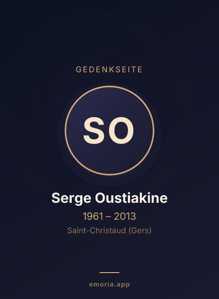 Gedenkportrait von Serge Oustiakine