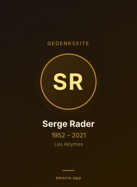 Gedenkportrait von Serge Rader