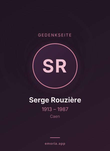 Gedenkportrait von Serge Rouzière