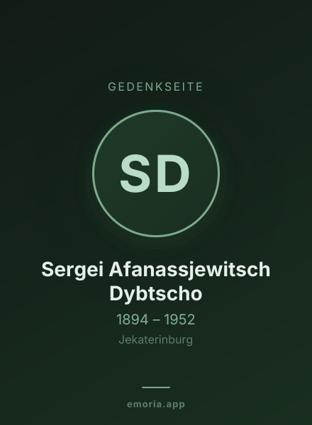 Gedenkportrait von Sergei Afanassjewitsch Dybtscho
