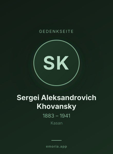 Gedenkportrait von Sergei Aleksandrovich Khovansky