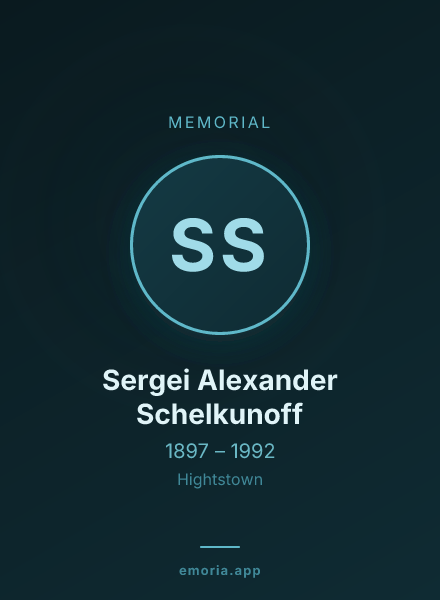 Memorial portrait of Sergei Alexander Schelkunoff