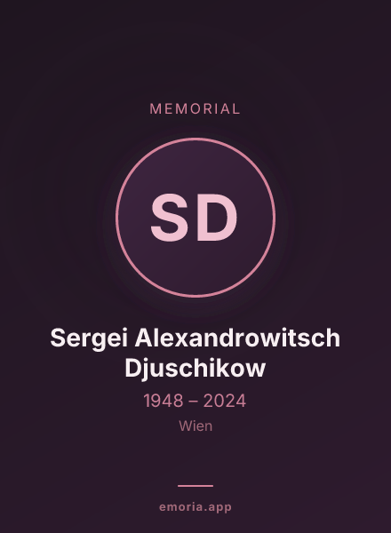 Memorial portrait of Sergei Alexandrowitsch Djuschikow