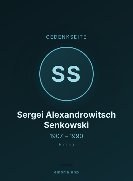 Gedenkportrait von Sergei Alexandrowitsch Senkowski