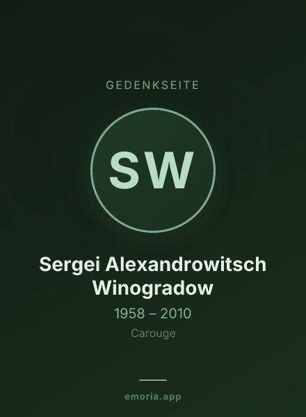 Gedenkportrait von Sergei Alexandrowitsch Winogradow