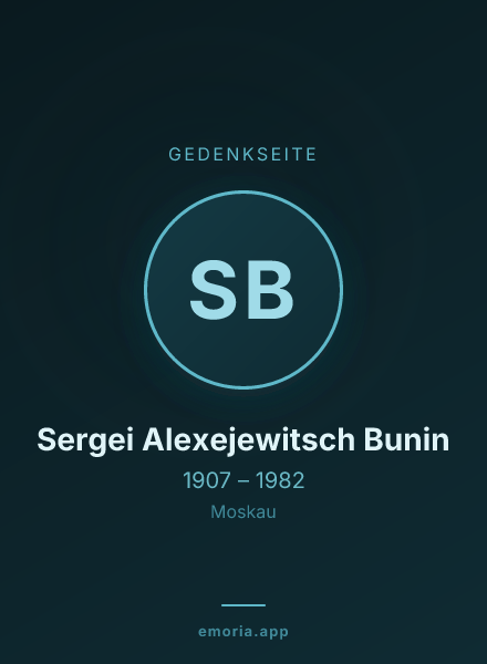 Gedenkportrait von Sergei Alexejewitsch Bunin