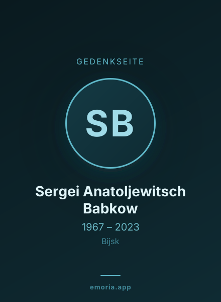 Gedenkportrait von Sergei Anatoljewitsch Babkow
