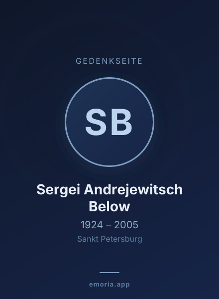 Gedenkportrait von Sergei Andrejewitsch Below