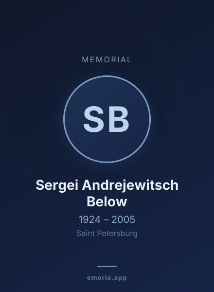 Memorial portrait of Sergei Andrejewitsch Below