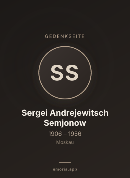 Gedenkportrait von Sergei Andrejewitsch Semjonow