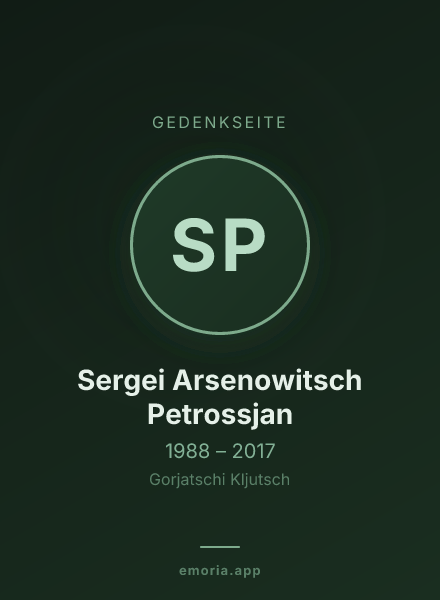 Gedenkportrait von Sergei Arsenowitsch Petrossjan