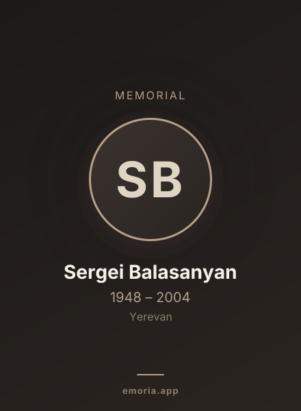 Memorial portrait of Sergei Balasanyan