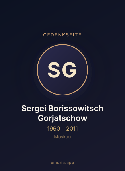 Gedenkportrait von Sergei Borissowitsch Gorjatschow