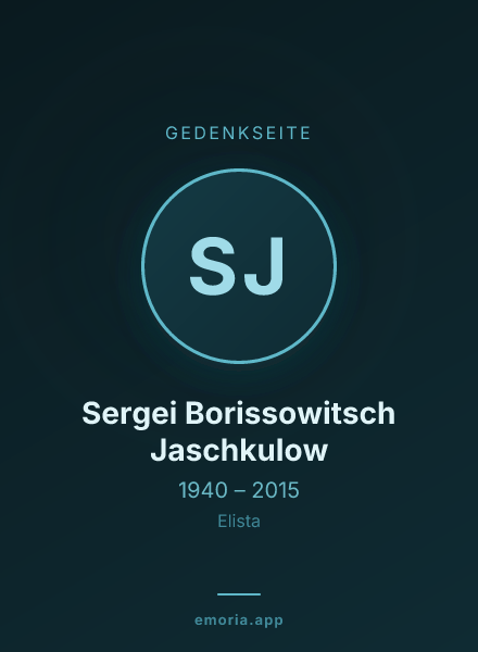 Gedenkportrait von Sergei Borissowitsch Jaschkulow