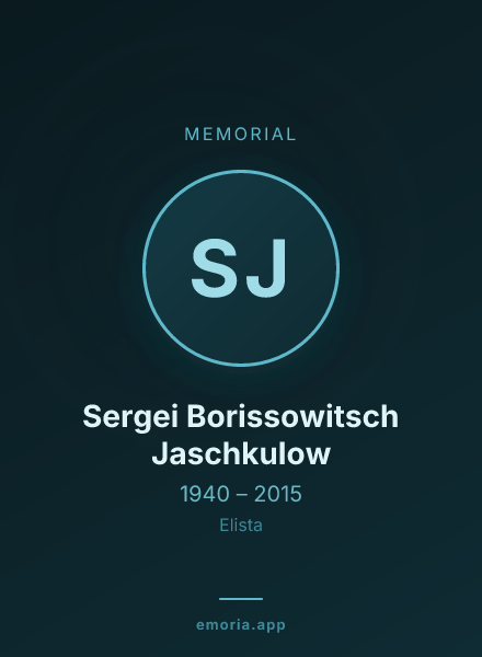 Memorial portrait of Sergei Borissowitsch Jaschkulow