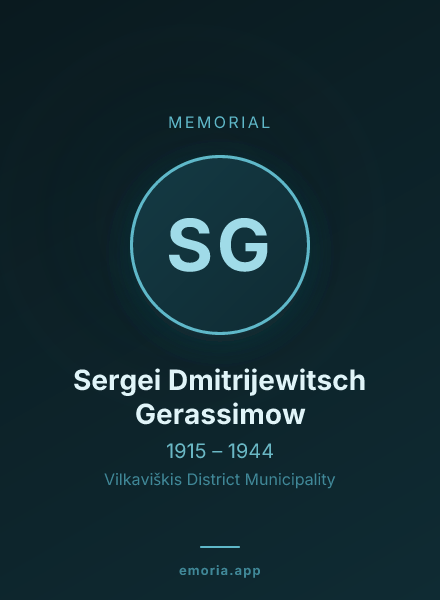 Memorial portrait of Sergei Dmitrijewitsch Gerassimow