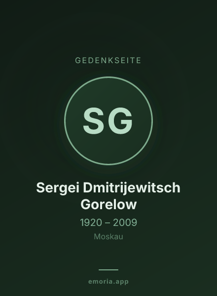 Gedenkportrait von Sergei Dmitrijewitsch Gorelow