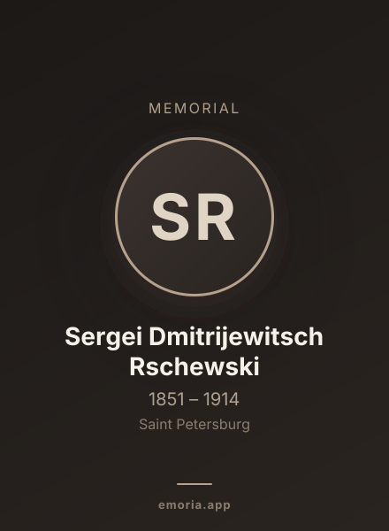 Memorial portrait of Sergei Dmitrijewitsch Rschewski