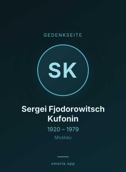 Gedenkportrait von Sergei Fjodorowitsch Kufonin