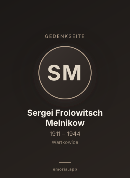 Gedenkportrait von Sergei Frolowitsch Melnikow