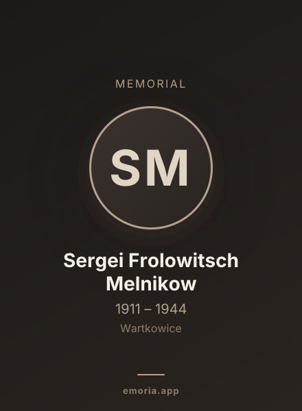 Memorial portrait of Sergei Frolowitsch Melnikow