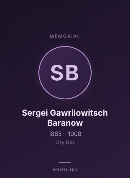 Memorial portrait of Sergei Gawrilowitsch Baranow
