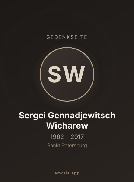 Gedenkportrait von Sergei Gennadjewitsch Wicharew