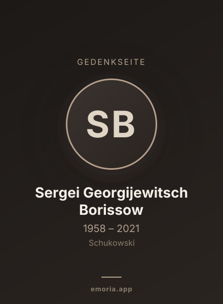 Gedenkportrait von Sergei Georgijewitsch Borissow