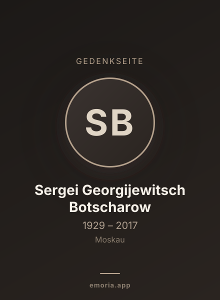 Gedenkportrait von Sergei Georgijewitsch Botscharow