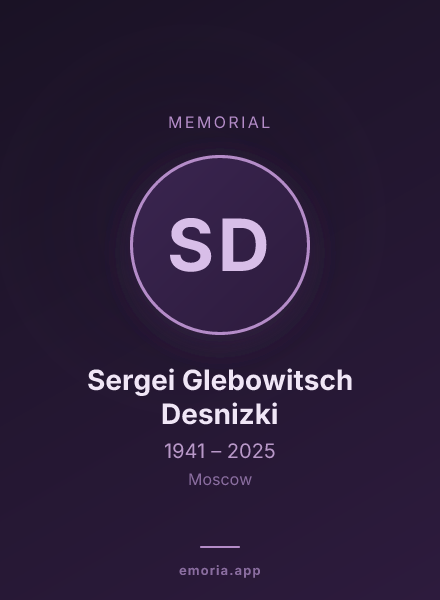 Memorial portrait of Sergei Glebowitsch Desnizki