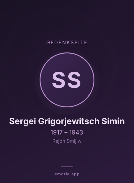 Gedenkportrait von Sergei Grigorjewitsch Simin
