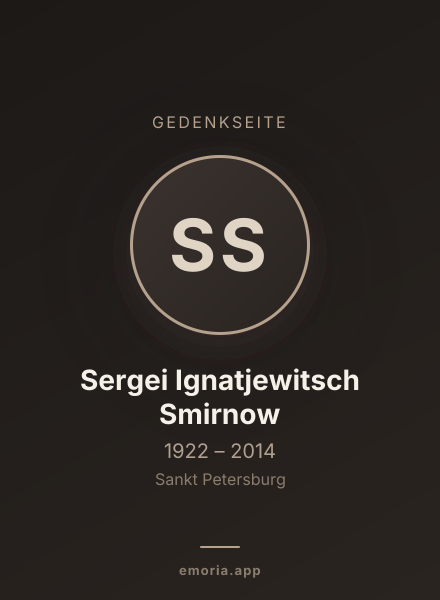 Gedenkportrait von Sergei Ignatjewitsch Smirnow
