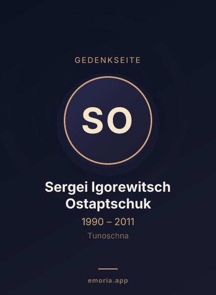 Gedenkportrait von Sergei Igorewitsch Ostaptschuk