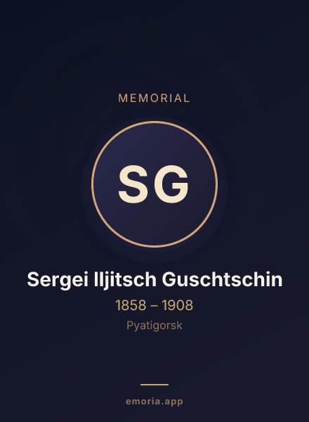 Memorial portrait of Sergei Iljitsch Guschtschin