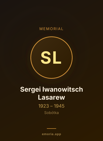 Memorial portrait of Sergei Iwanowitsch Lasarew