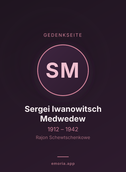 Gedenkportrait von Sergei Iwanowitsch Medwedew