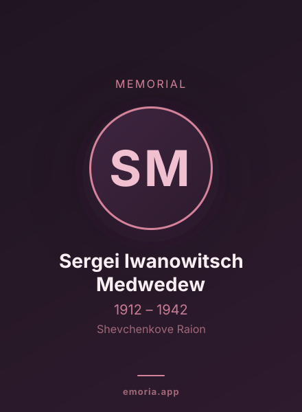 Memorial portrait of Sergei Iwanowitsch Medwedew