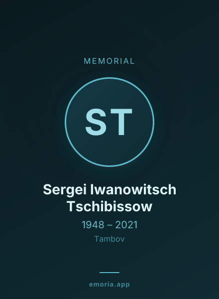 Memorial portrait of Sergei Iwanowitsch Tschibissow