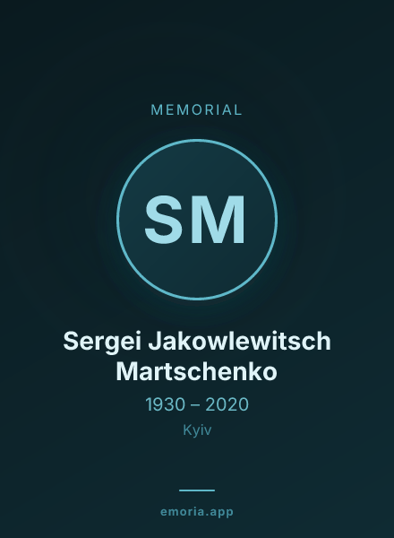 Memorial portrait of Sergei Jakowlewitsch Martschenko