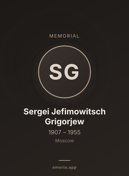 Memorial portrait of Sergei Jefimowitsch Grigorjew