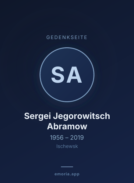 Gedenkportrait von Sergei Jegorowitsch Abramow
