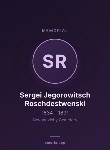 Memorial portrait of Sergei Jegorowitsch Roschdestwenski