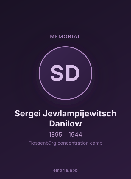 Memorial portrait of Sergei Jewlampijewitsch Danilow